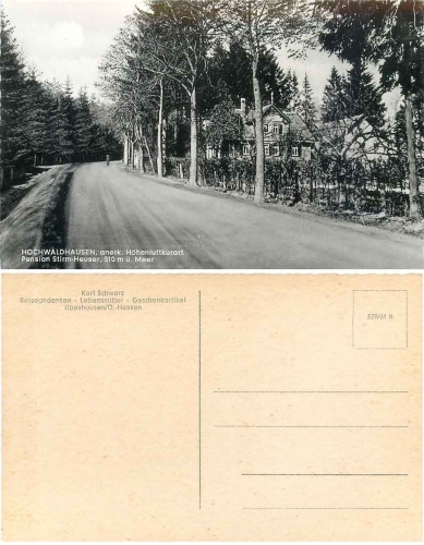 36355 Hochwaldhausen Pension Stirm-Heuser  *1961