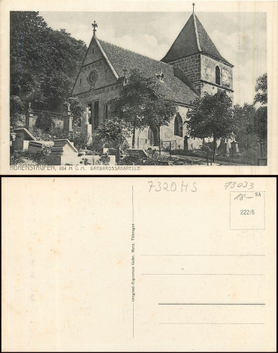 73037 Hohenstaufen Barbarossenkapelle *ca. 1930