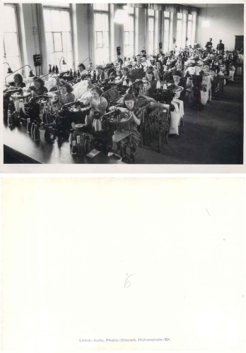 Hohenstein-Ernstthal weaving embroidery large photo 17.5 x 12.5 cm around 1950 Photo Zienert