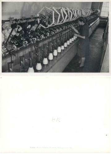 Hohenstein-Ernstthal weaving knitting machine equipment large photo 17.5 x 12.5 cm around 1950