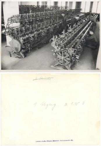 Hohenstein-Ernstthal weaving knitting machine repair large photo 17.5 x 12.5 cm around 1950