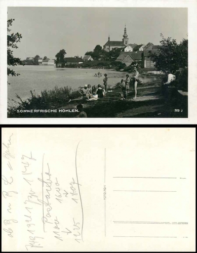 Hohlen Holany bei Böhmisch Leipa Badestrand gebr. ca. 1930