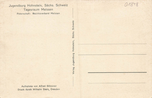 01848 Hohnstein Jugendburg Tagesraum * um 1930