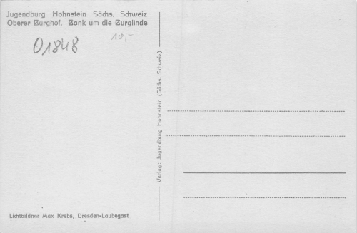 01848 Hohnstein Sächsische Schweiz Jugendburg * um 1930