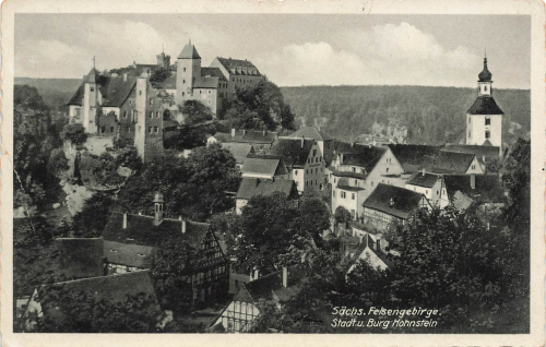 01848 Hohnstein Sächsische Schweiz Jugendburg * um 1930