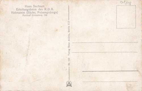 01848 Hohnstein Sächsische Schweiz Jugendburg * um 1930