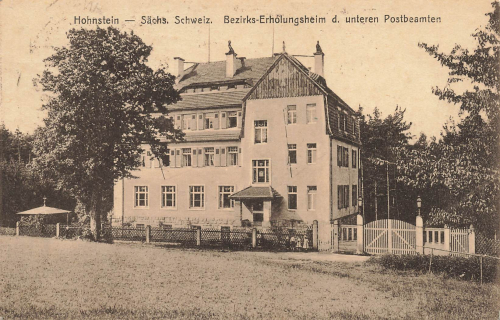 01848 Hohnstein Sächsische Schweiz Erholungsheim der unteren Postbeamten o 1923