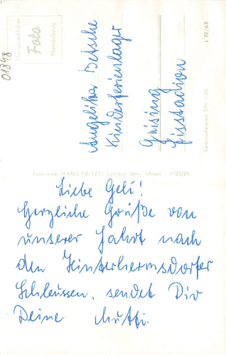 01848 Hohnstein Sächsische Schweiz Grundmühle gebraucht um 1962