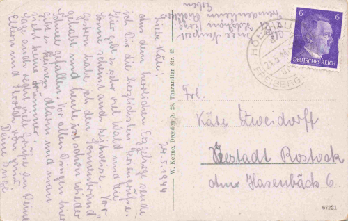Holzhau Erzgebirge Fremdenheim Richters Erben o 1944