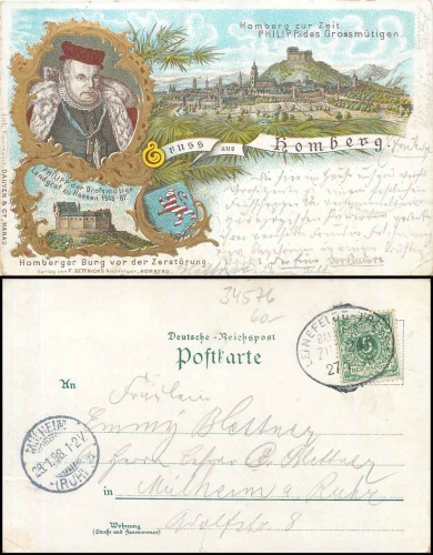 Homberg Philipp the Magnanimous Litho o 28.01.1898