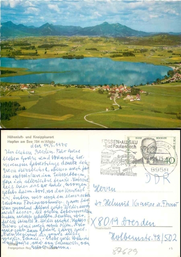 87629 Hopfen am See, Füssen Allgäu o 14.5.1975