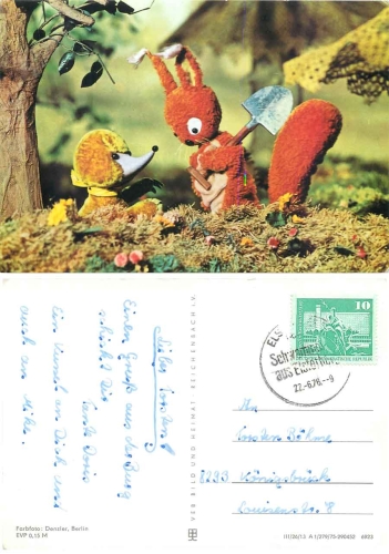 Buddelflink (Maulwurf) und Hoppel (Hase) DDR Kinderfernsehen o 22.6.1976