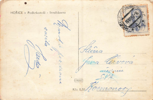Horice v Podkrkonosi Invalidovna o 19.8.1957