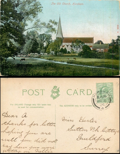 Horsham the Old Church 8.3.1906
