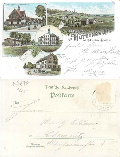 09337 Huettengrund bei Hohenstein Ernstthal Litho o ca. 1900