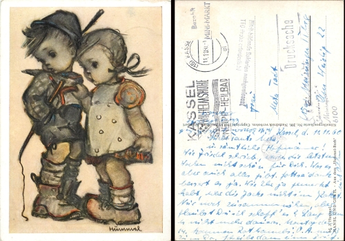 Hansl and Gretl Hummel card No. 206 o 11.11.1960