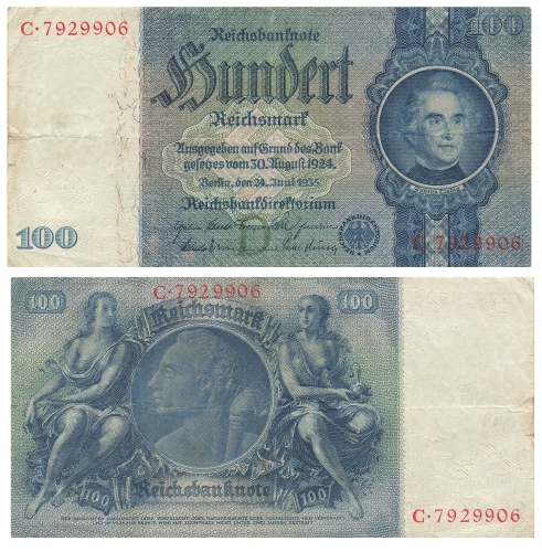 Hundert Reichsmark 24. Juni 1933 RO176a  DEU-211a