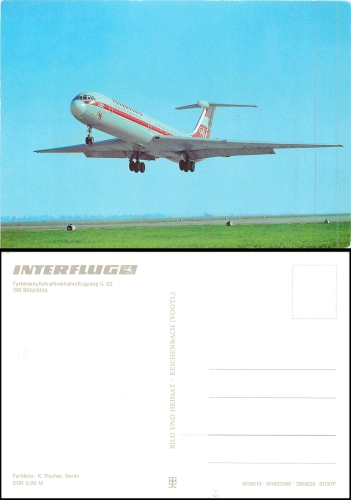 IL-62 Interflug Düsenflugzeug * 1980