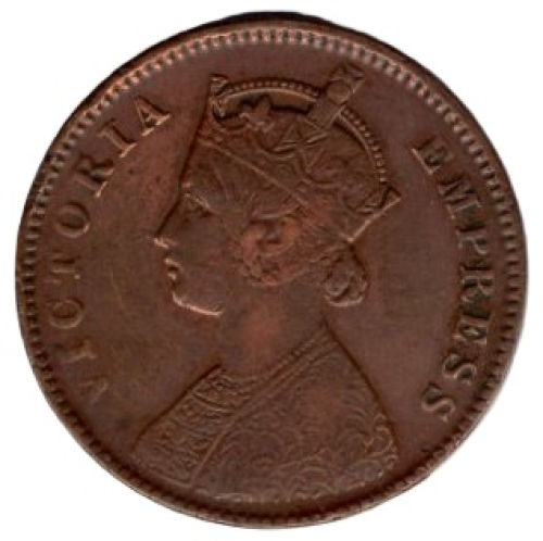 India British one Quarter Anna 1883 Victoria