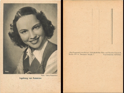 Ingeborg von Kusserow, Ross, Foto: Tobis-Haenchen