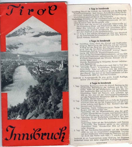 Innsbruck Tyrol brochure 20 pages around 1950
