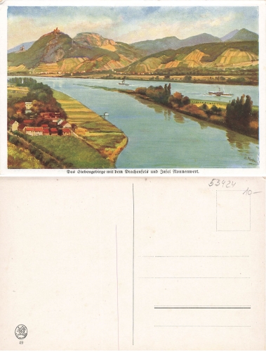 Insel Nonnenwert  Künstlerkarte H. Hoffmann * ca.1920