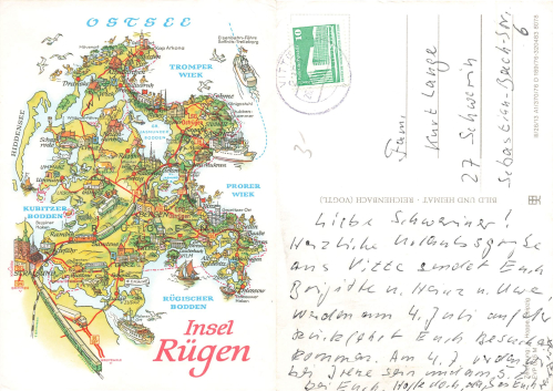 Island of Ruegen artist Alfred Hoppe A1/370/76 o ca.1971