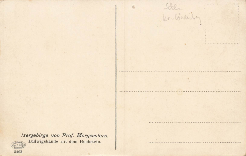 Isergebirge Ludwigsbaude Künstlerkarte Morgenstern Schlesien * um 1910