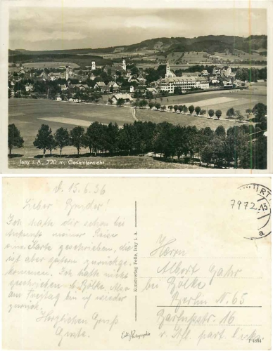 88316 Isny i. Allgäu o 15.6.1936