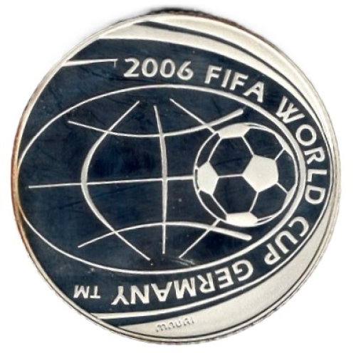 Italien 5 Euro 2004 FIFA - XVIII. Fußball-Weltmeisterschaft in Deutschland 2006 Silbermünze Polierte Platte 