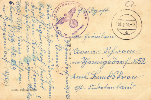 Jägerndorf Rathaus Mähren Sudetengau Krnov Feldpost 2.WK 6. Komp. Landesschützen Btl. 559 1943