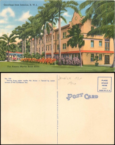 Jamaica The Annex Myrtle Bank Hotel *ca. 1950
