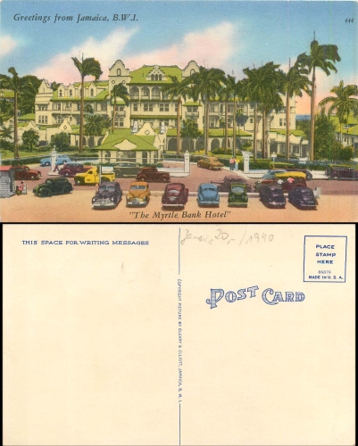 Jamaica The Myrtle Bank Hotel *ca1950
