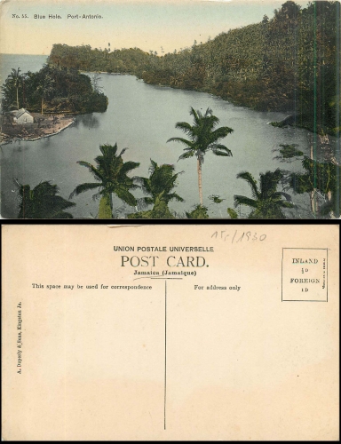 Jamaica Port Antonio Blue Hole *ca. 1920