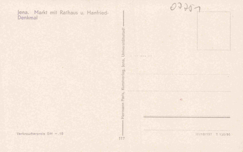 Jena Mark mit Rathaus * 1956