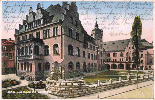 Jena  Lesehalle mit Volkshaus o 1927
