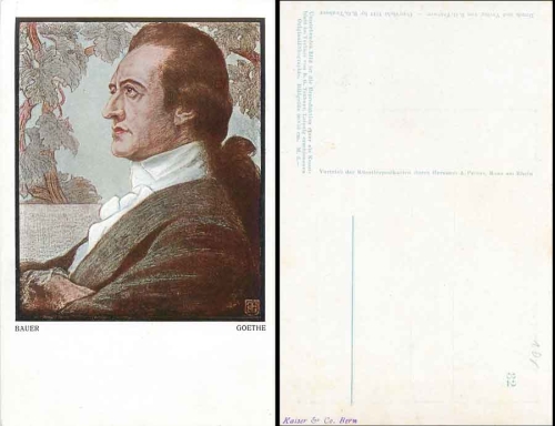 Johann Wolfgang von Goethe artist card Bauer *ca. 1930