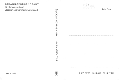 Johanngeorgenstadt Erzgebirge * 1985