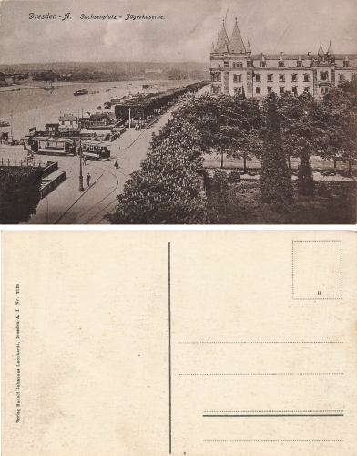 Johannstadt Dresden Sachsenplatz  Hunter barracks * around 1920
