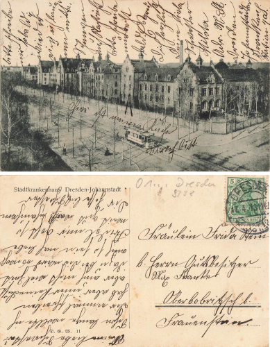 Johannstadt Dresden Fuerstenstrasse Hospital o 1913