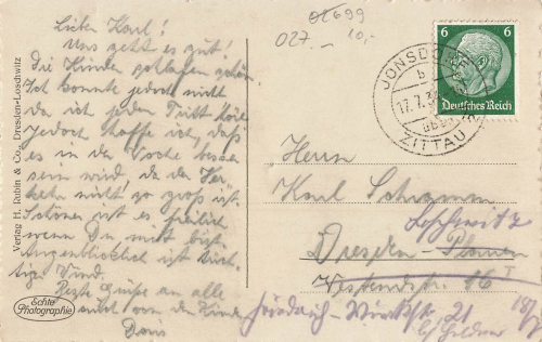 02796 Jonsdorf Zittauer Gebirge Hotel Gondelfahrt o 1934