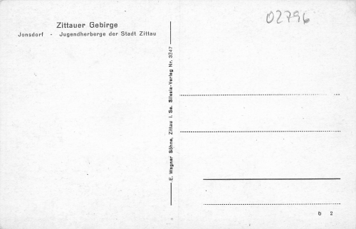 02796 Jonsdorf Zittau Mountains Youth Hostel DJH * around 1940