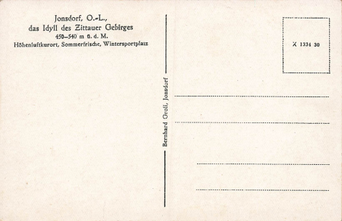 02796 Jonsdorf Zittauer Gebirge * um 1930