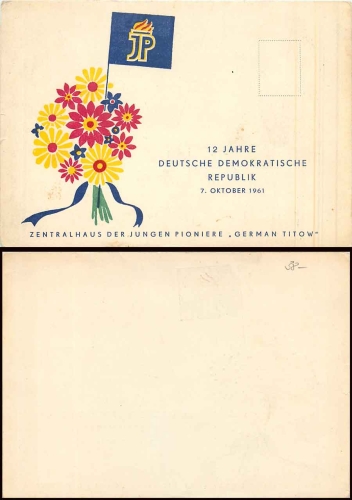 Young Pioneers Socialist Propaganda 12 Years GDR October 7, 1961