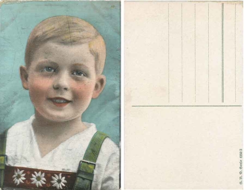 Boy series card 6350/2 artist card *approx. 1920