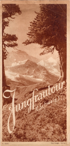 Jungfrau Railway Switzerland fold-out brochure around 1930