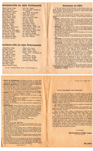 KPD work plan and list of candidates for the Reichstag and state elections in 1924