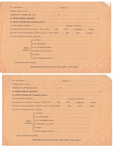 KPD Central Department Trade Unions leaflet 1923