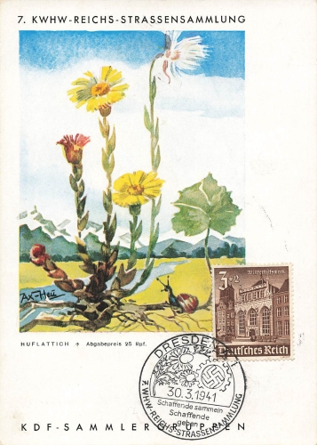 KWHW Reichs-Strassensammlung KdF Sammlergruppen Sonderstempel  1941