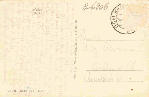 Kahla Thüringen Markt o um 1950
